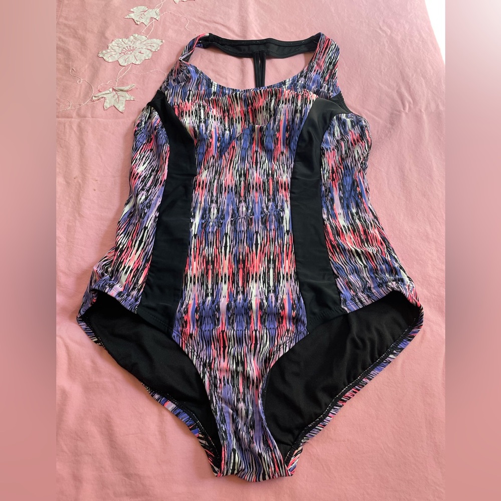 Catalina Multicolor (black, purple, pink) One-Piece Swimsuit